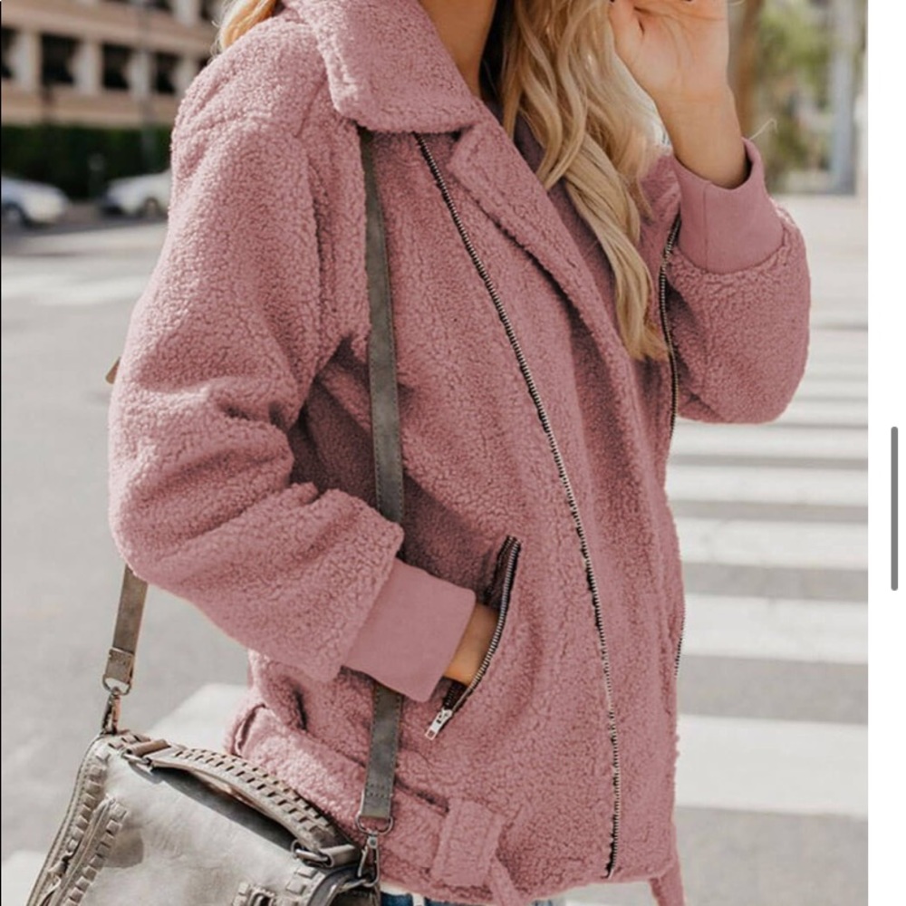 1 LEFT Women’s  teddy style JACKET SHERPA - Picture 2 of 8